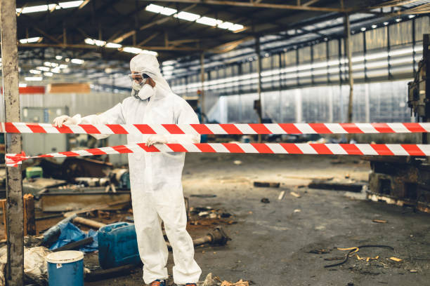 Professional Biohazard Cleanup technician working in Goshen, OH